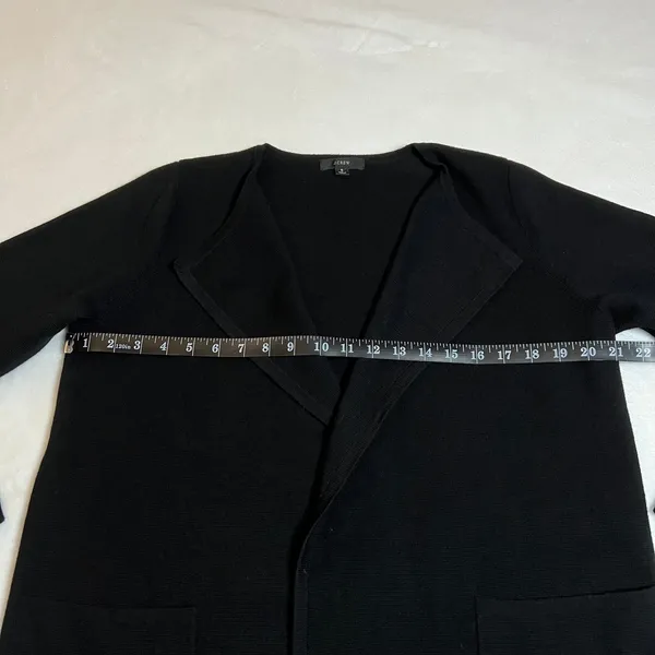 J. Crew Juliette Collarless Sweater Blazer Size S Open Front Wool Blend Preppy - Image 10