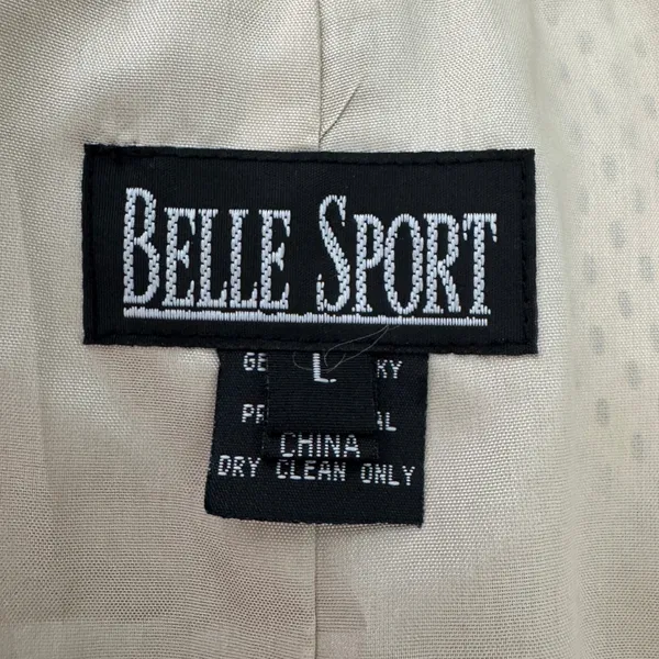 Vintage Belle Sport Pig Suede‎ Leather Jacket Large Tan Perforated Boho Layering - Image 6