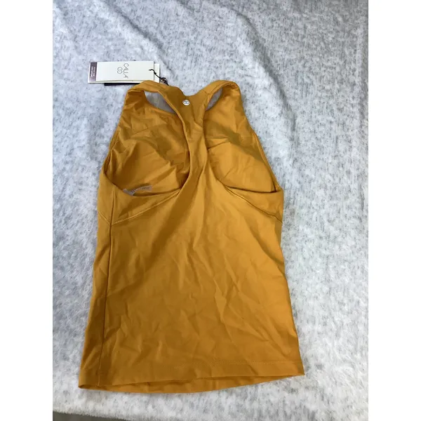 Calia Inspire High Neck Tank Glowing Umber Yellow XS WAX14707LL Built-in Bra NWT - Image 2