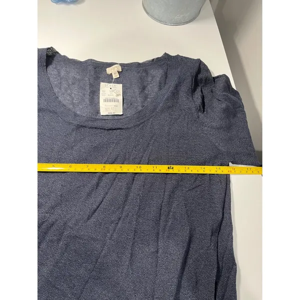 New w tags J Crew Factory Stone Blue Knit Sweater with Pockets Size M‎ - Image 4