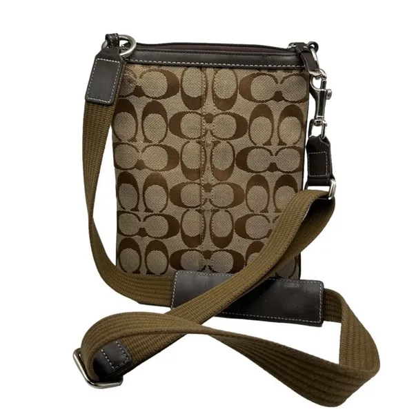 COACH Brown Signature Canvas Crossbody - Image 2