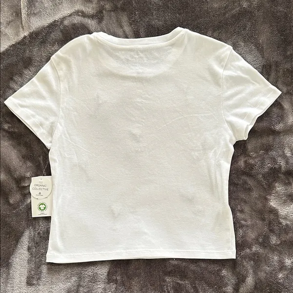 White T-Shirt with Martini Glass Print - Image 8