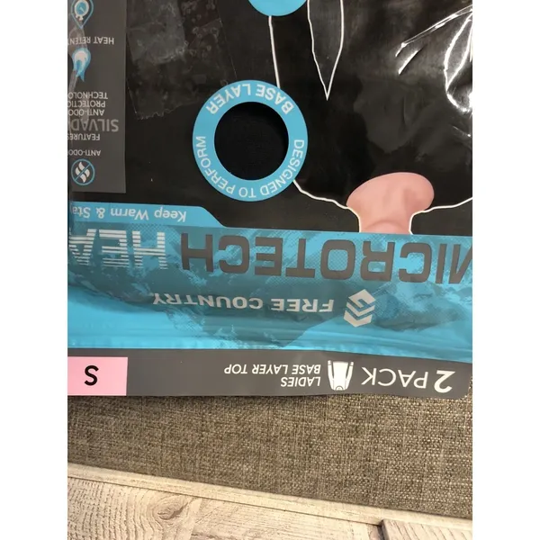 Free Country Microtech Heat 2 Pack Women Shirts Base Layer Top Black Small - Image 3