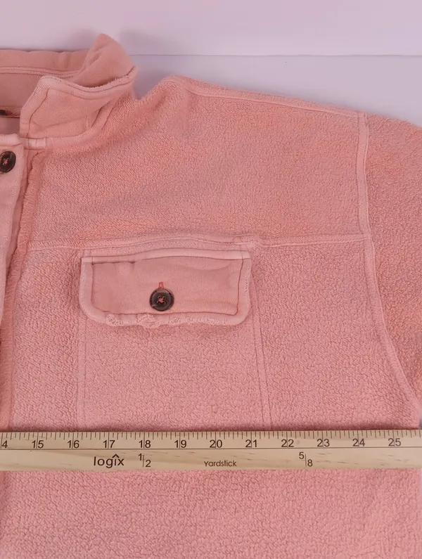 Free People Pink Fleece Shacket - Image 11