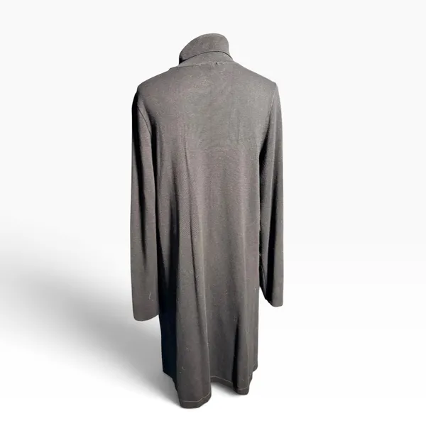 Apt. 9 Womens Black Turtleneck A-Line Knit Sweater Dress XL Long Sleeve Midi - Image 4