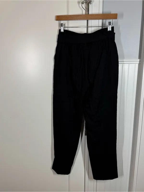 Rachel Zoe Linen Rayon Blend Straight Trousers with Belt size‎ 2 coastal resort - Image 3