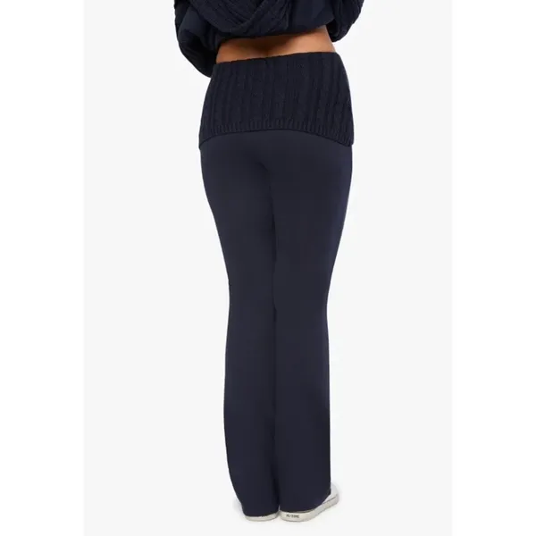 WeWoreWhat Cable Knit Rollover Pant Size L Flare leg Wide-leg design - Image 2