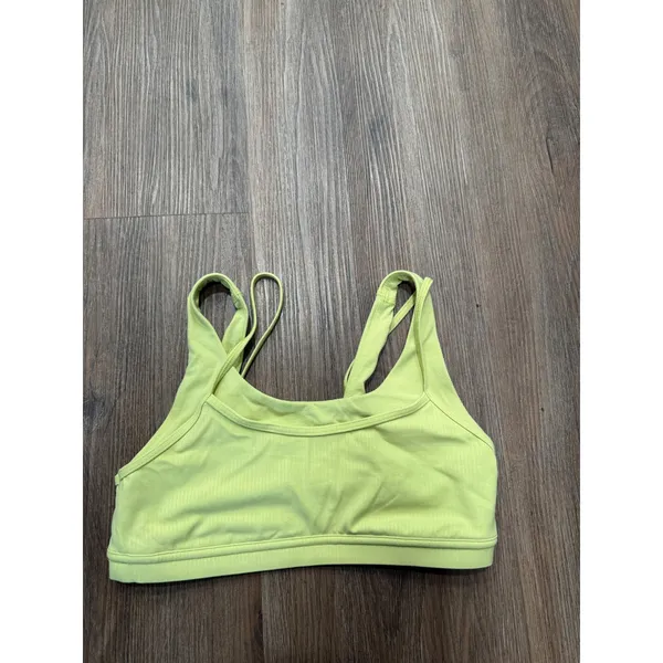 Lululemon Lime Green Double Strap Racerback Sports Bra Size 8 W2CQGS - Image 3