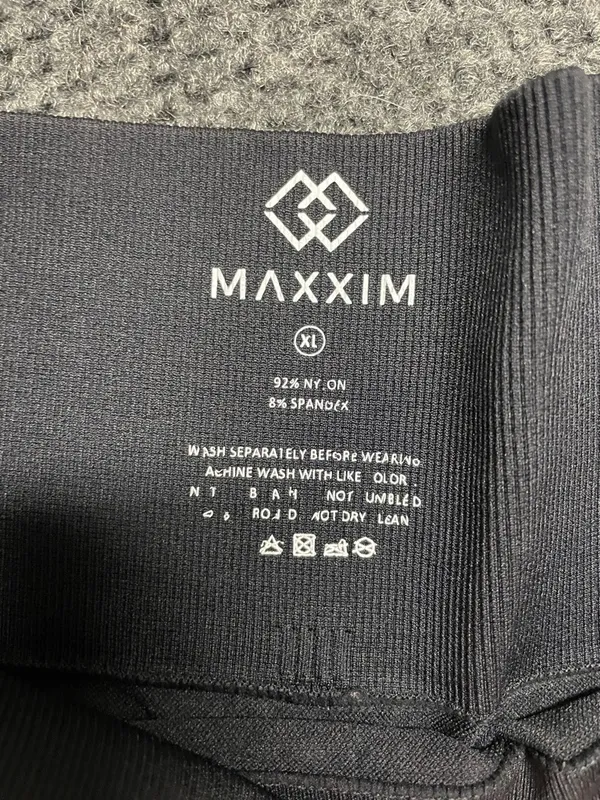 Maxxim womens shapewear leggings black size XL compression tummy control - Image 2