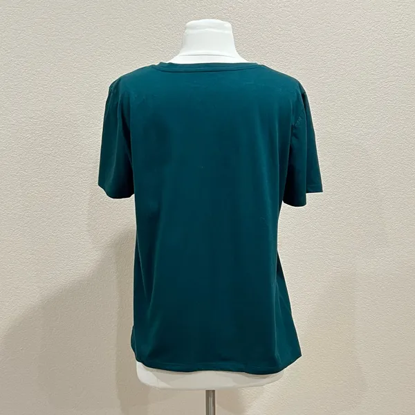 Nine West Teal Stay Cozy T-Shirt Size Large - Image 5