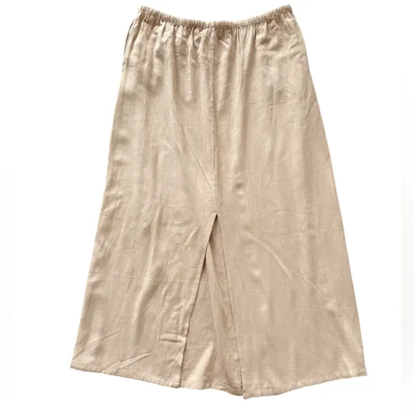 NWT Double Zero Breezy Linen Blend Slip On Skirt Size Large - Image 2