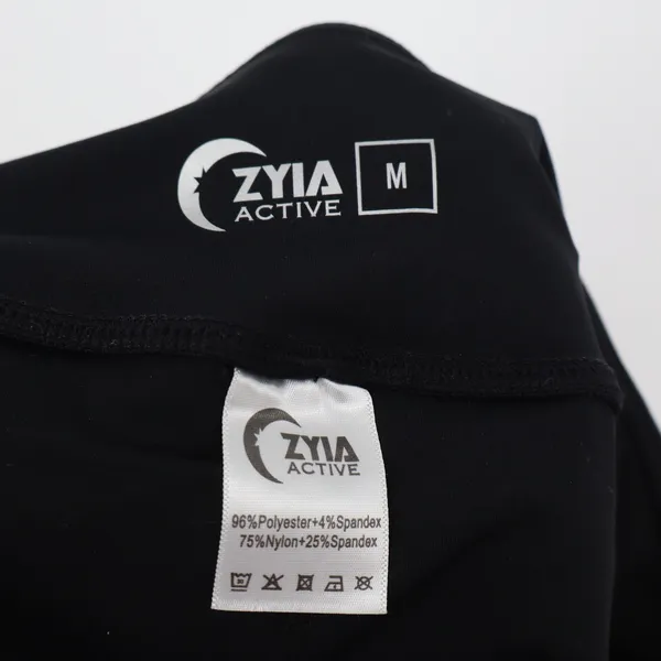 Zyia Active Running Shorts Womens Medium Black Athletic Curved Hem Excellent - Image 3
