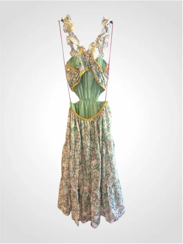 Current Air Lasalle Open Back Midi Dress Size M - Image 5