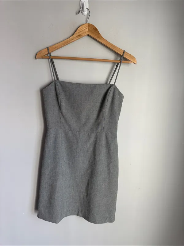 Aritzia Wilfred Classic 90s Spaghetti Straps Mini Dress - Black White - US 8 - Image 3