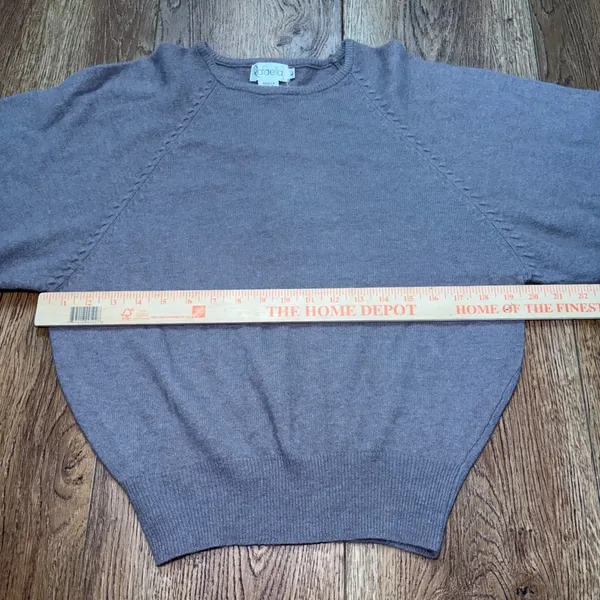 90s Rafaella Taupe Lambswool Angora Blend Knit Sweater Womens L light brown fall - Image 5