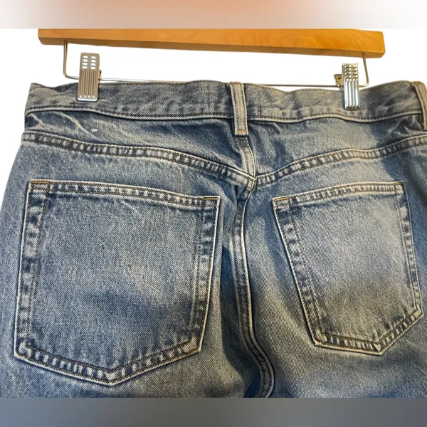 & OTHER STORIES Blue Stonewashed Denim Straight Leg Button-Fly Jeans - Sz 31/30 - Image 8