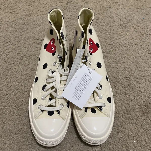 Comme des Garcons Play x Converse Play One Heart Sneakers Woman size 10 Men 8 - Image 2