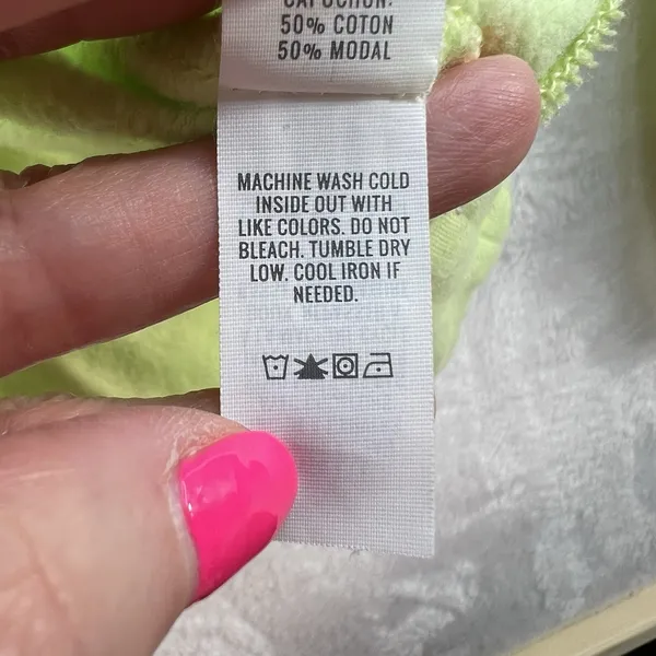Aerie Offline XL Cropped Boxy Hoodie Lime Neon Green Pullover Sweatshirt Women - Image 8