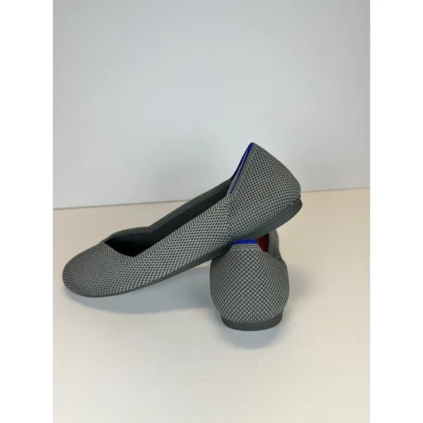 ROTHYS The Flat Pebble Grey Knit Rounded Toe Ballet Flats Slip On Shoes Size 7.5 - Image 6