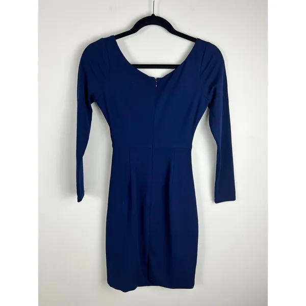 Dress The Population‎ Jade Navy Blue Cutout Twist Front Mini Dress XXS - Image 3