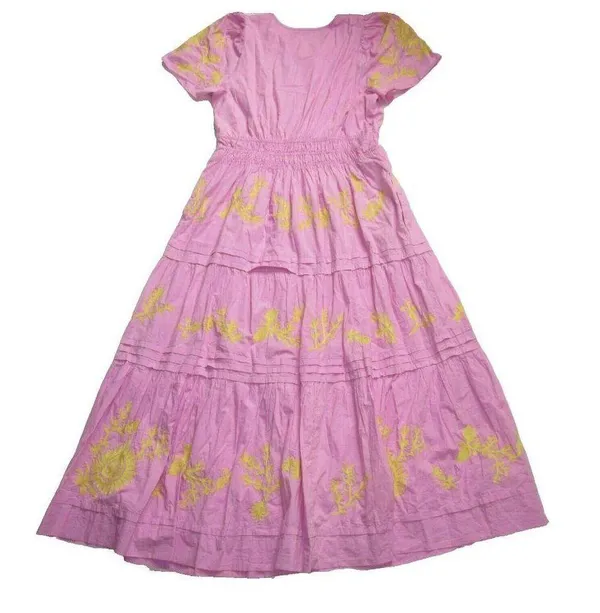 Anthropologie NWT Somerset Maxi in Pink Embroidered Edition Dress L - Image 11