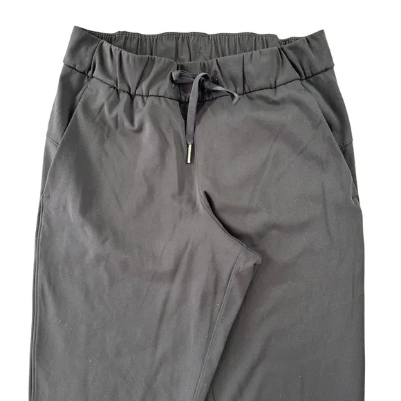 Lululemon On the Fly Pant 7/8‎ Luxtreme Black Drawstring Trousers LW5BPNS Size 4 - Image 8