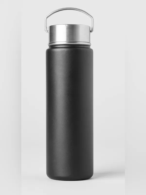 ALO Yoga Black Aluminum Water Bottle with Carry Handle NWT 24oz - Image 2