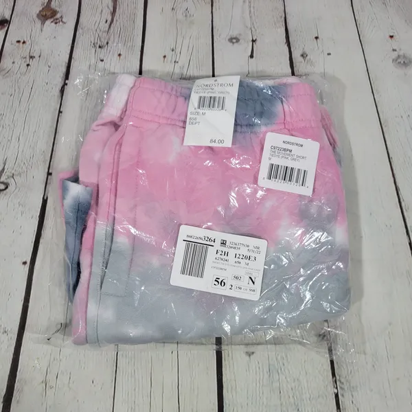 Cross‎ Colours Pink Grey Tie Dye Sweat Shorts Leont Bell Missing Size M - Image 8