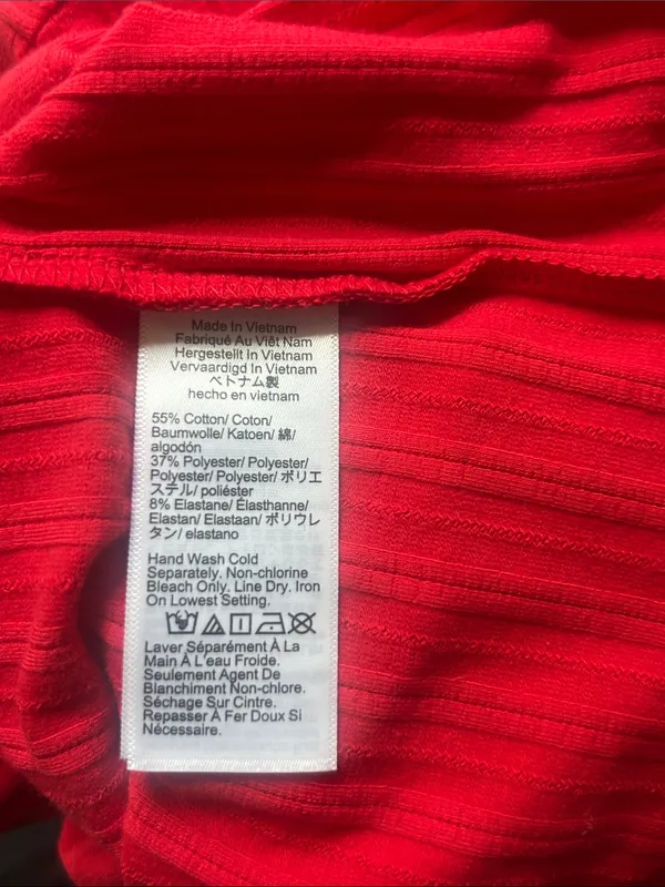 J. Crew Ribbed Scalloped Trim Red Turtleneck Sweater Size XS NWT - Image 12