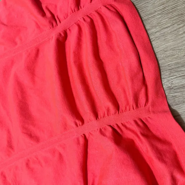 Athleta | Momentum Ruched Tank Top Coral Pink‎ Racerback Athletic Shirt, Size S - Image 4