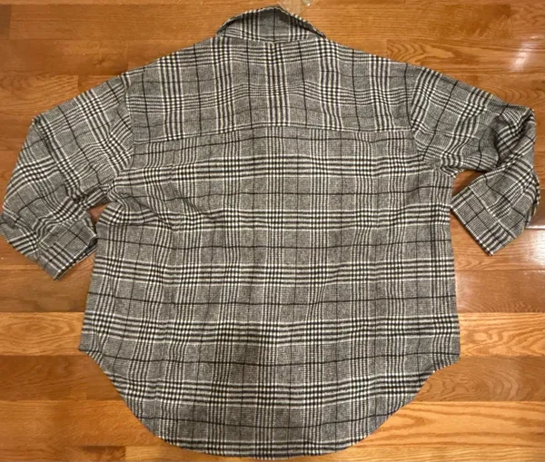 Millenium Plus Size 3X Autumn Essential Black & White Plaid Button - Image 19