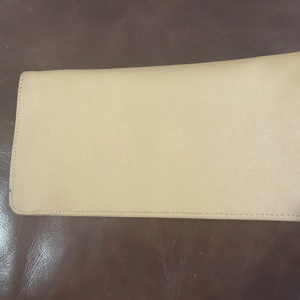 DKNY Cream Envelope Clutch with Subtle Logo - Image 3
