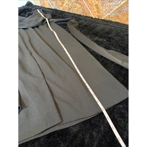 Dress the Population Alessia Tie Waist Crepe Midi Dress Black Small - Image 10