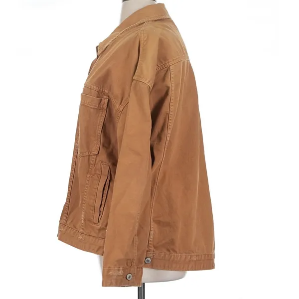 Free People $128 We The Free Opal Swing Denim Jacket Rust Brown/Orange XL - Image 4