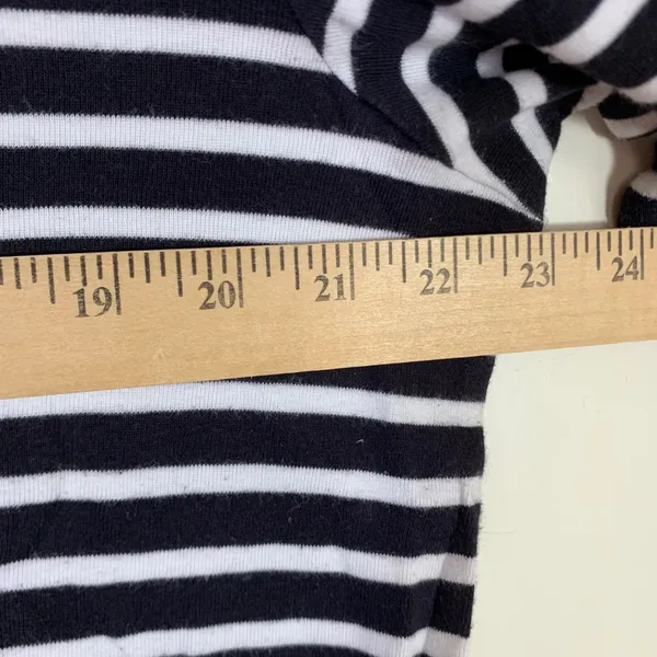 Breton Striped Plus Sz Women Nautical Coastal Pima Cotton Boat Neck Top 3X READ - Image 5