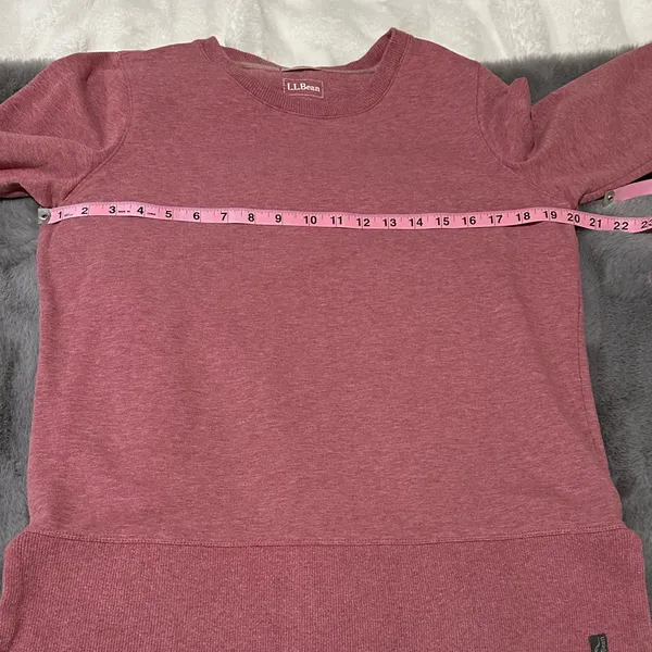 L.L. Bean Women's Size Small Heathered Pink Pullover Sweatshirt - Image 5