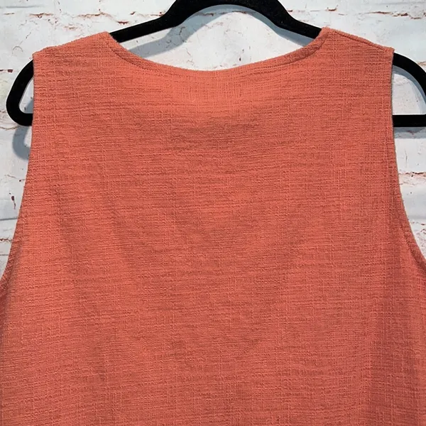 Madewell texture and thread sleeveless blouse side tie splice neck line plus 3x - Image 8