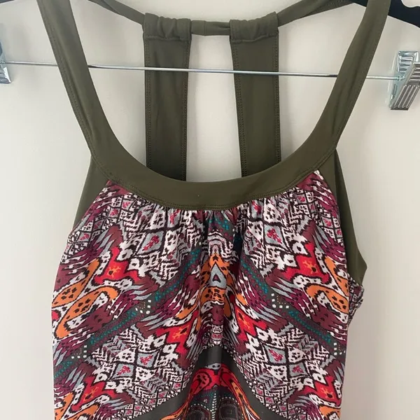 prAna Cantine Halter Active Dress L Cargo Marrakesh Olive Green Shelf Bra Sporty - Image 8