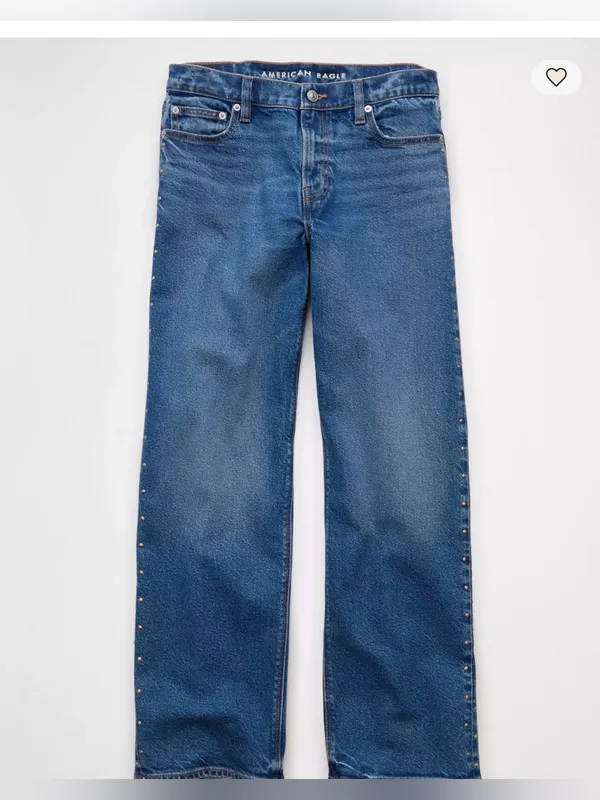 American Eagle Stretch Studded High-Waisted Stovepipe Jean - Image 3