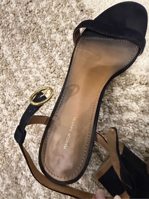 Mansur Gavriel Black Ankle Strap Leather Sandal Size 5 - Image 3