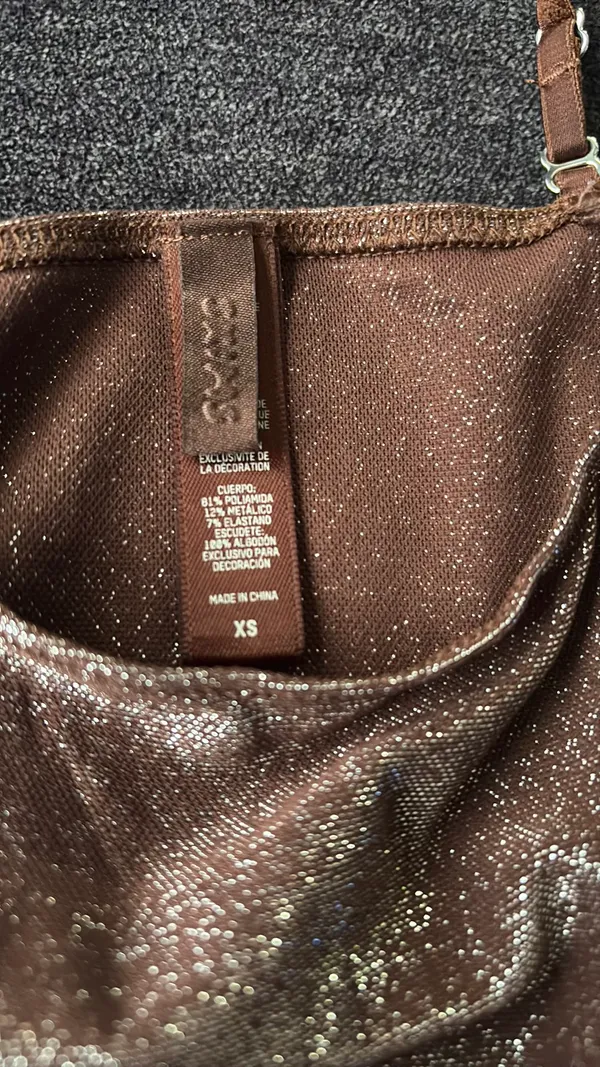 Skims brown glitter bodysuit - Image 5
