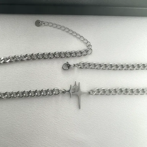 Link Chain Star Necklace for Men Women Streetwear Punk Hip Hop Unisex Style - Image 3