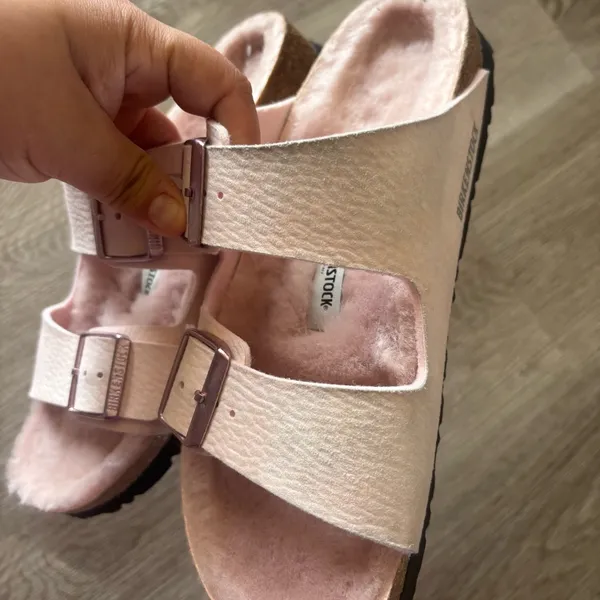 Birkenstock Shearling Two-Strap Sandal - Image 3