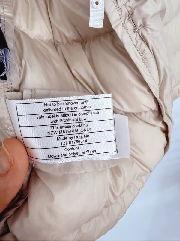 Aritzia TNA The Little Puff Packable Down Jacket Beige Size XS - Image 10