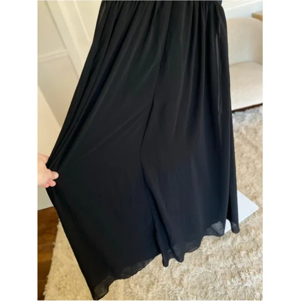 Wedtrend Black Lace Halter Maxi Dress Elegant‎ Formal Wedding Guest S - Image 6