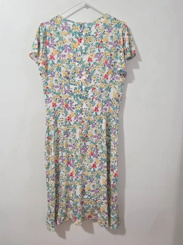 beachsissi Floral Mini Dress - White/Multicolor floral - Size XL - Image 6
