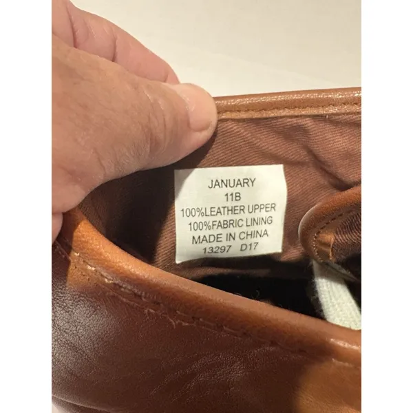 Ralph Lauren January Brown high top leather sneakers shoes size 11 - Image 2