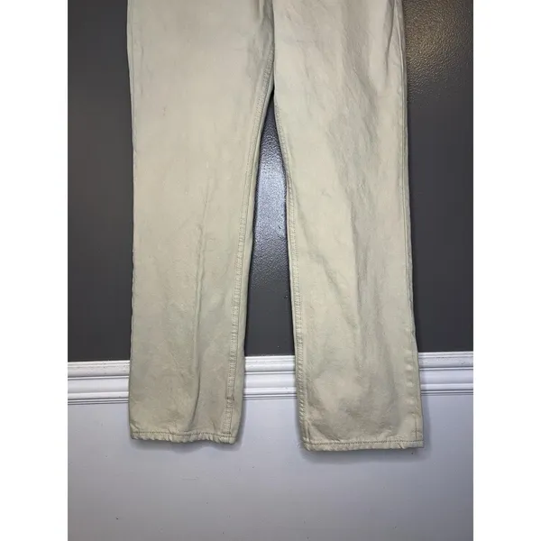 Zara Jeans Womens 4 Beige Light Wash High Rise Straight Leg Denim Pants - Image 3