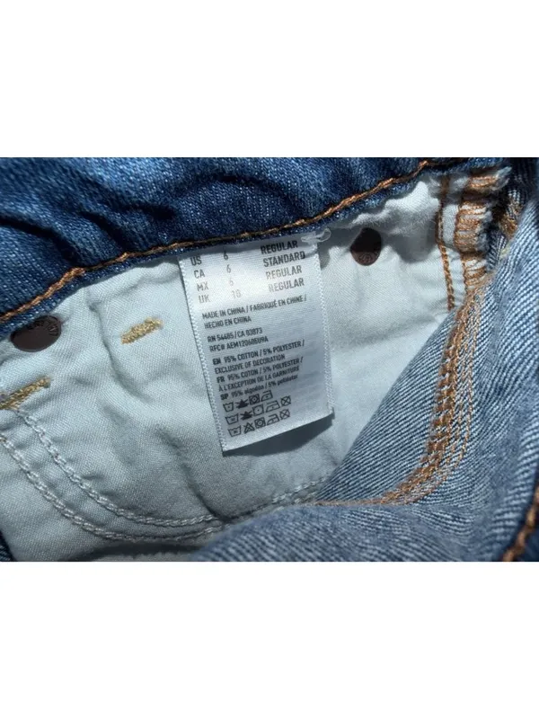 AMERICAN EAGLE Distressed Denim Skirt Size 6 - Image 7