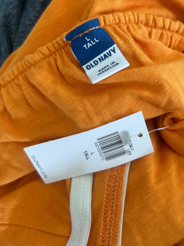 NWT Old Navy Orange Sleeveless Halter Tie Neck Open Back Midi‎ Dress Large Tall - Image 4
